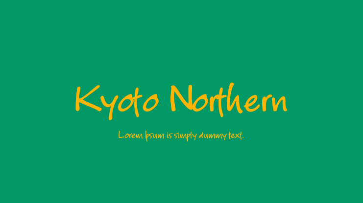 Kyoto Northern Font