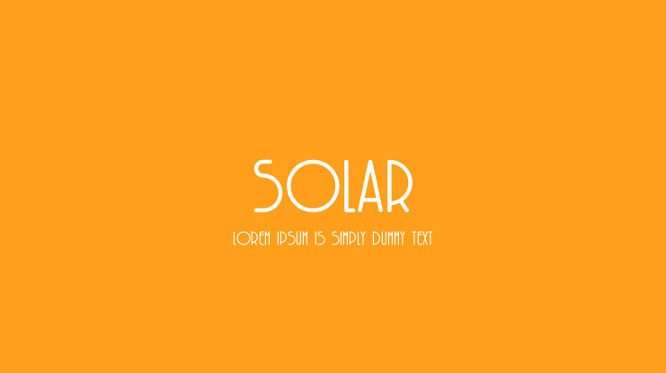 Solar Font Family