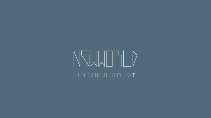 NewWorld Font