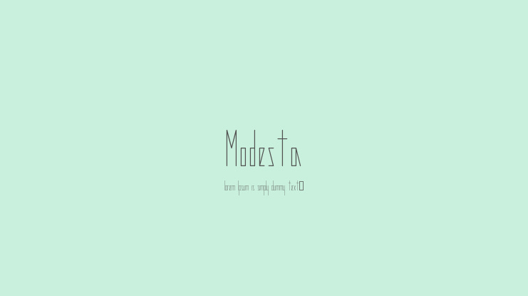 Modesta Font