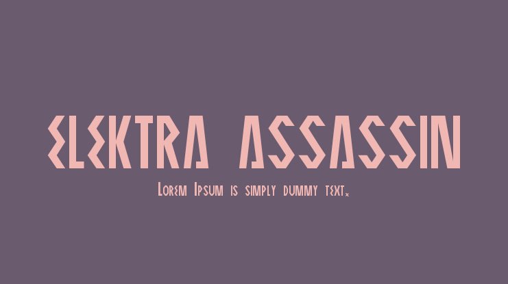 ELEKTRA ASSASSIN Font