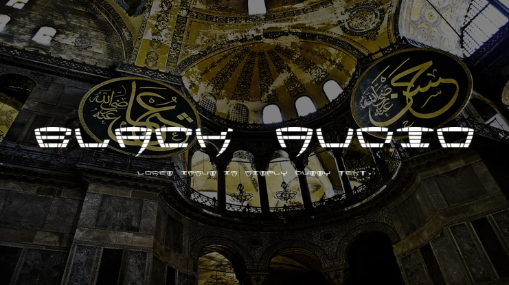 Black Audio Font