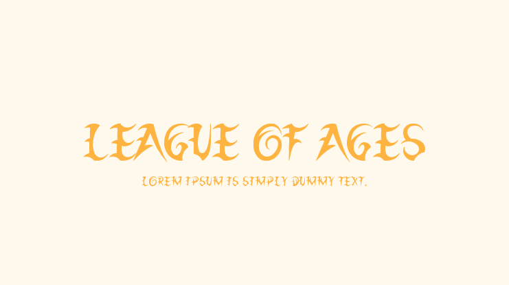 League of Ages Font