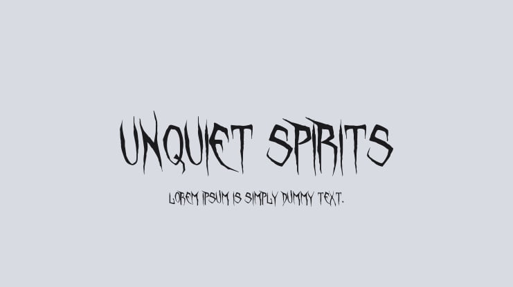 Unquiet Spirits Font