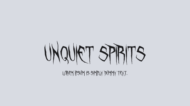 Unquiet Spirits Font