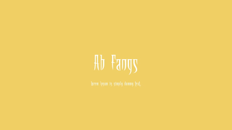 Ab Fangs Font