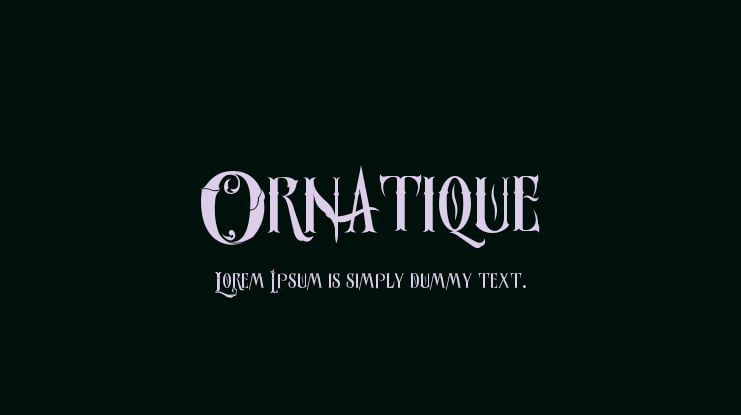 Ornatique Font