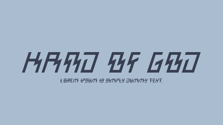 Hand of God Font