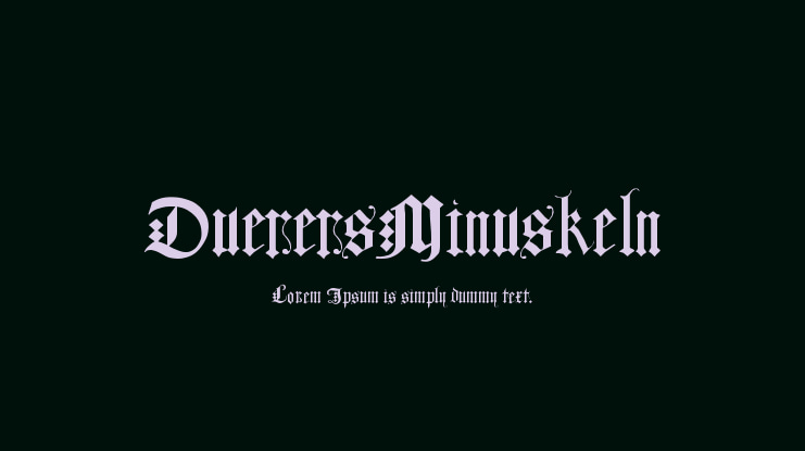 DuerersMinuskeln Font