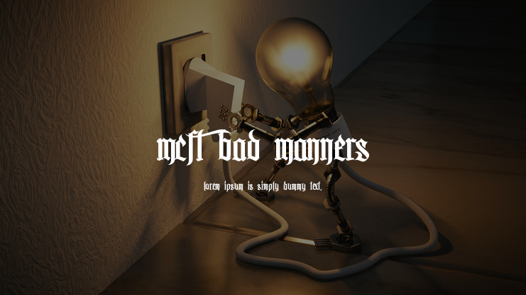 MCF bad manners Font