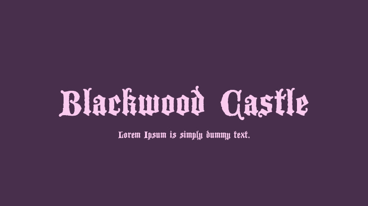 Blackwood Castle Font Family