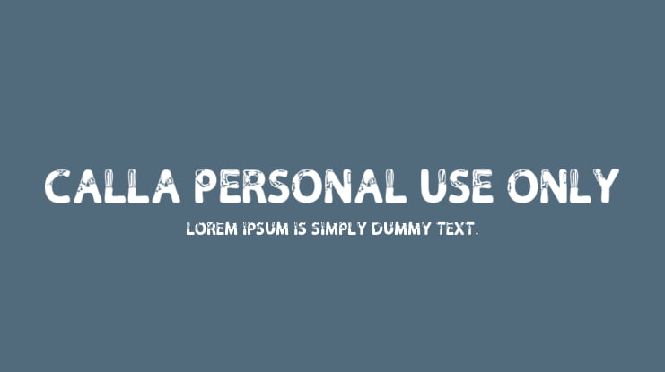 Calla Personal Use Only Font