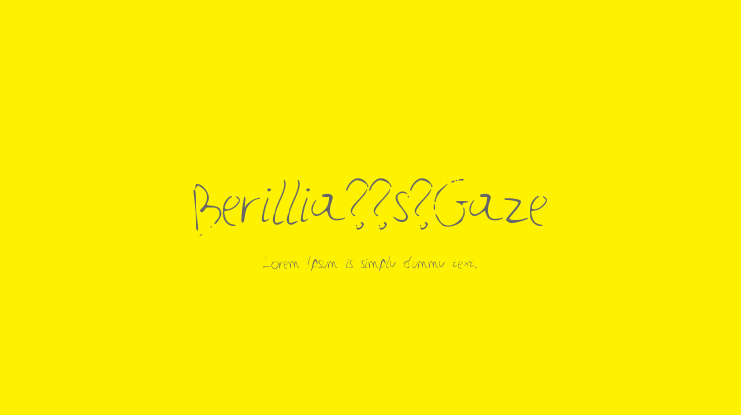 Berillia__s_Gaze Font