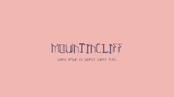 MountinCliff Font