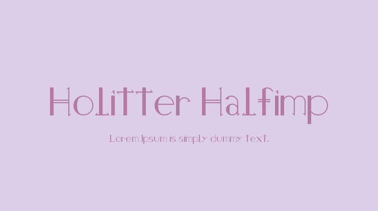 Holitter Halfimp Font