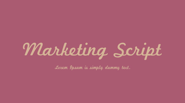 Marketing Script Font