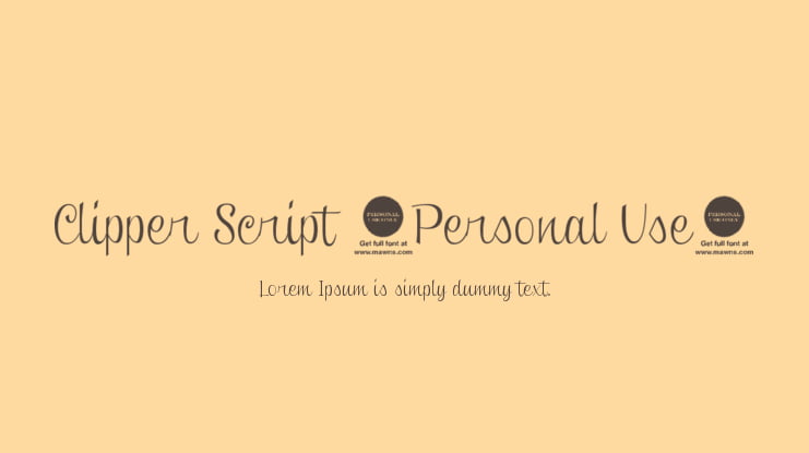 Clipper Script (Personal Use) Font Family