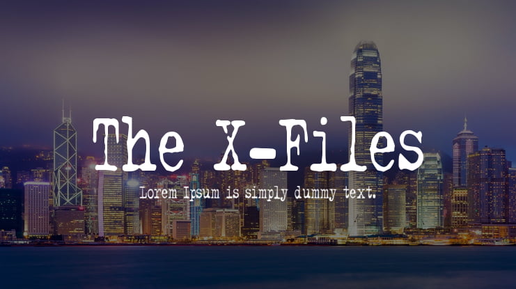 The X-Files Font