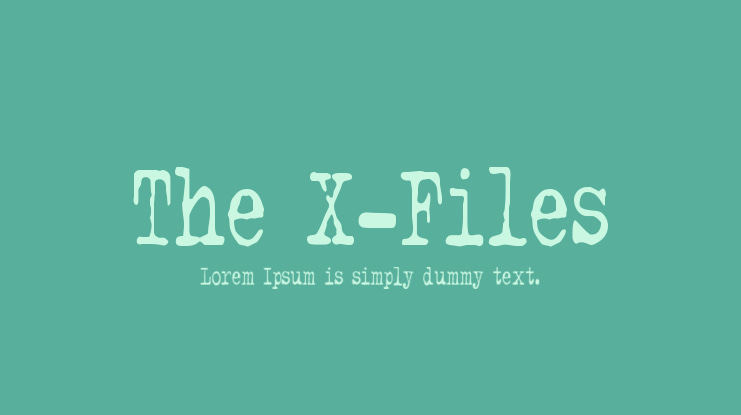 The X-Files Font
