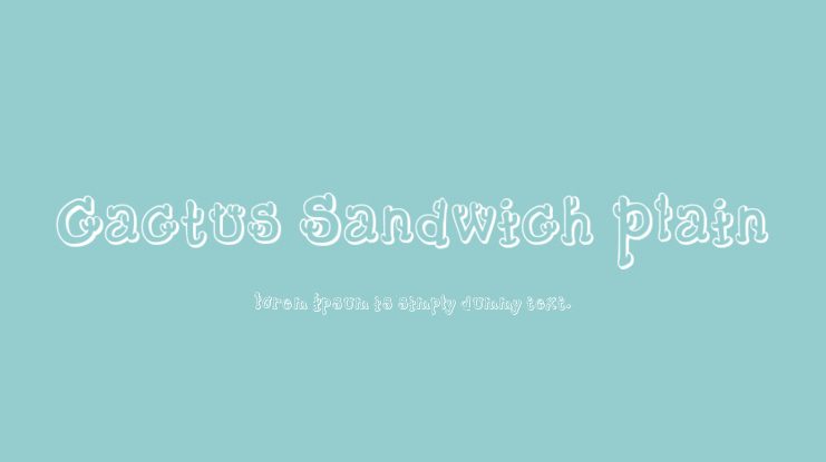 Cactus Sandwich Plain Font