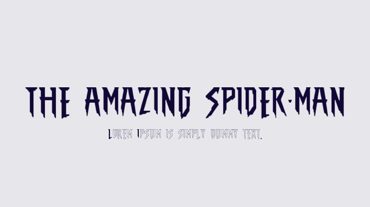 THE AMAZING SPIDER-MAN Font