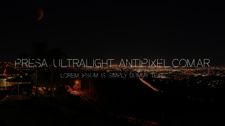 Presa UltraLight ANTIPIXEL.COM.AR Font