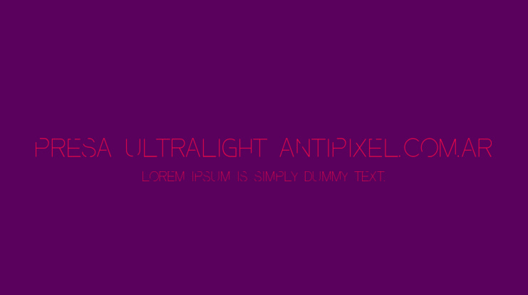 Presa UltraLight ANTIPIXEL.COM.AR Font