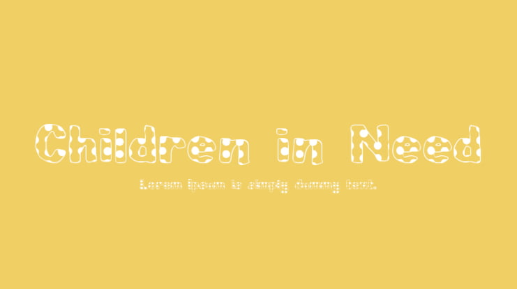 Children in Need Font