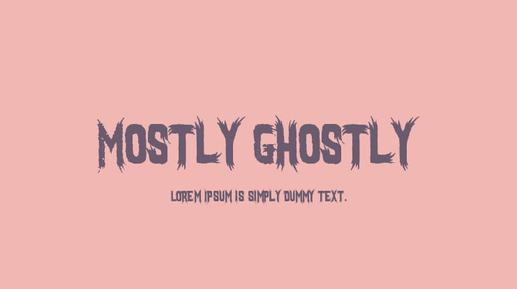 Mostly Ghostly Font