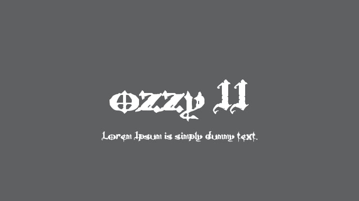 ozzy II Font