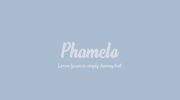 Phamelo Font