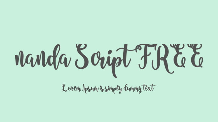 Download Free Nanda Script Free Font Download Free For Desktop Webfont Fonts Typography