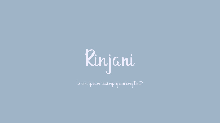 Rinjani Font