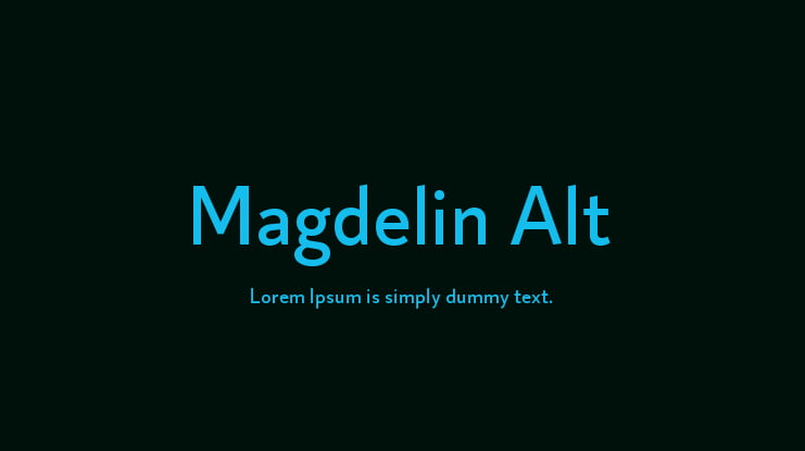 Magdelin Alt Font Family