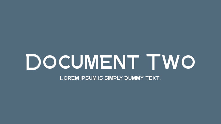 Document Two Font