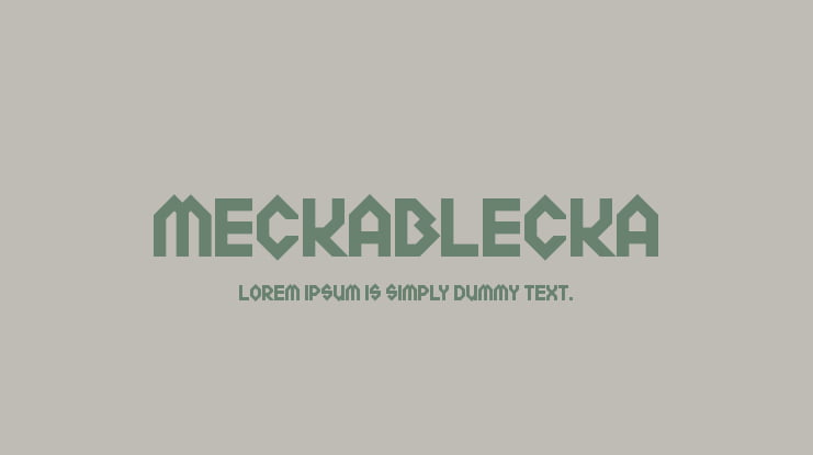 Meckablecka Font