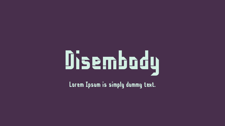 Disembody Font