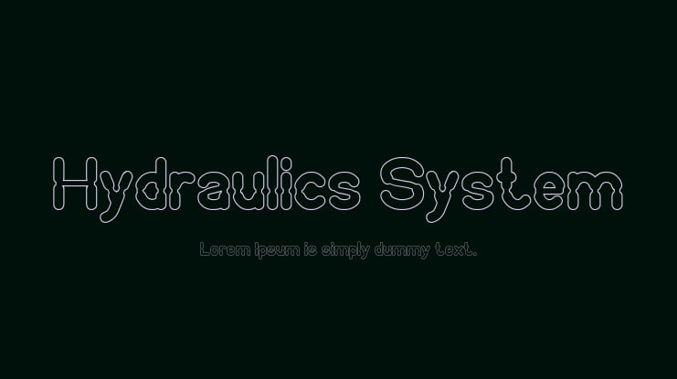 Hydraulics System Font Family