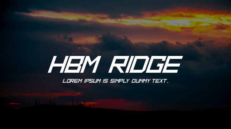 HBM Ridge Font Family