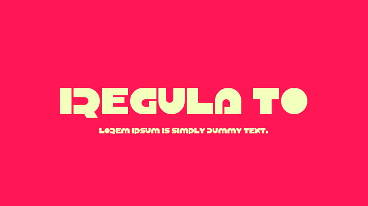 Iregula To Font