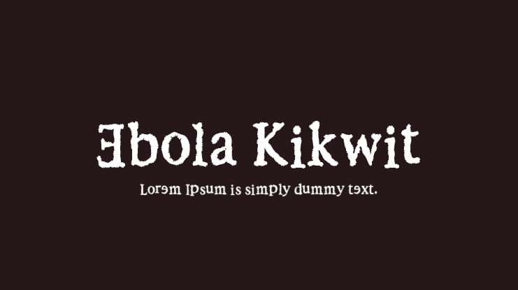 Ebola Kikwit Font