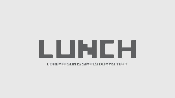 Lunch Font