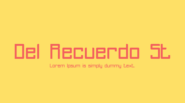 Del Recuerdo St Font