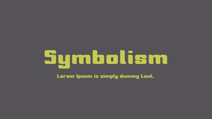 Symbolism Font
