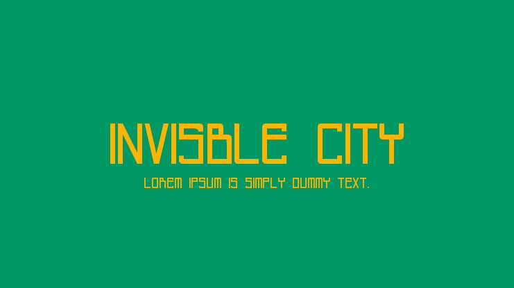 Invisble city Font