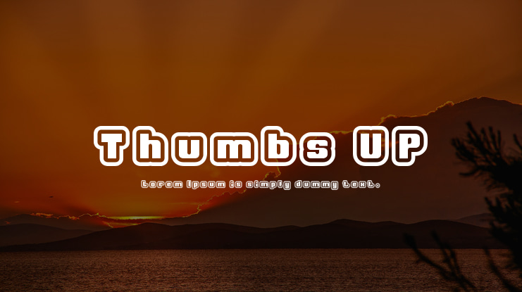 Thumbs UP Font
