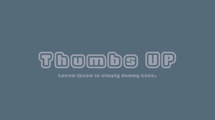 Thumbs UP Font