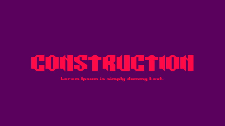 CONSTRUCTION Font