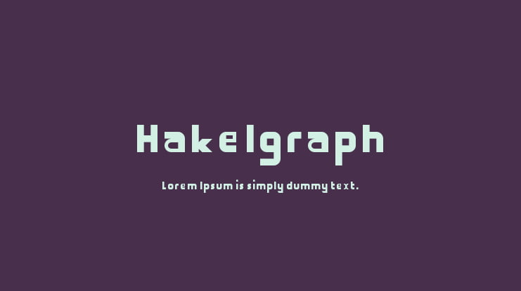 Hakelgraph Font