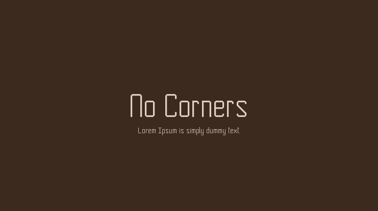 No Corners Font